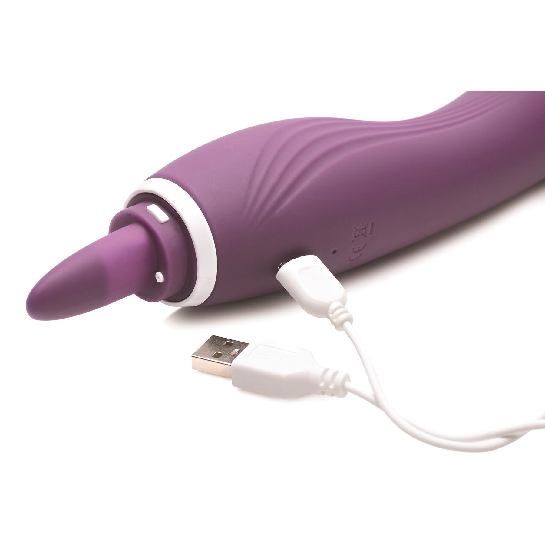 Shegasm Lickgasm Vibrating Pussy Pump - Showing Where Charger is Placed