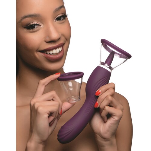 Shegasm Lickgasm Vibrating Pussy Pump - Model Shot #1