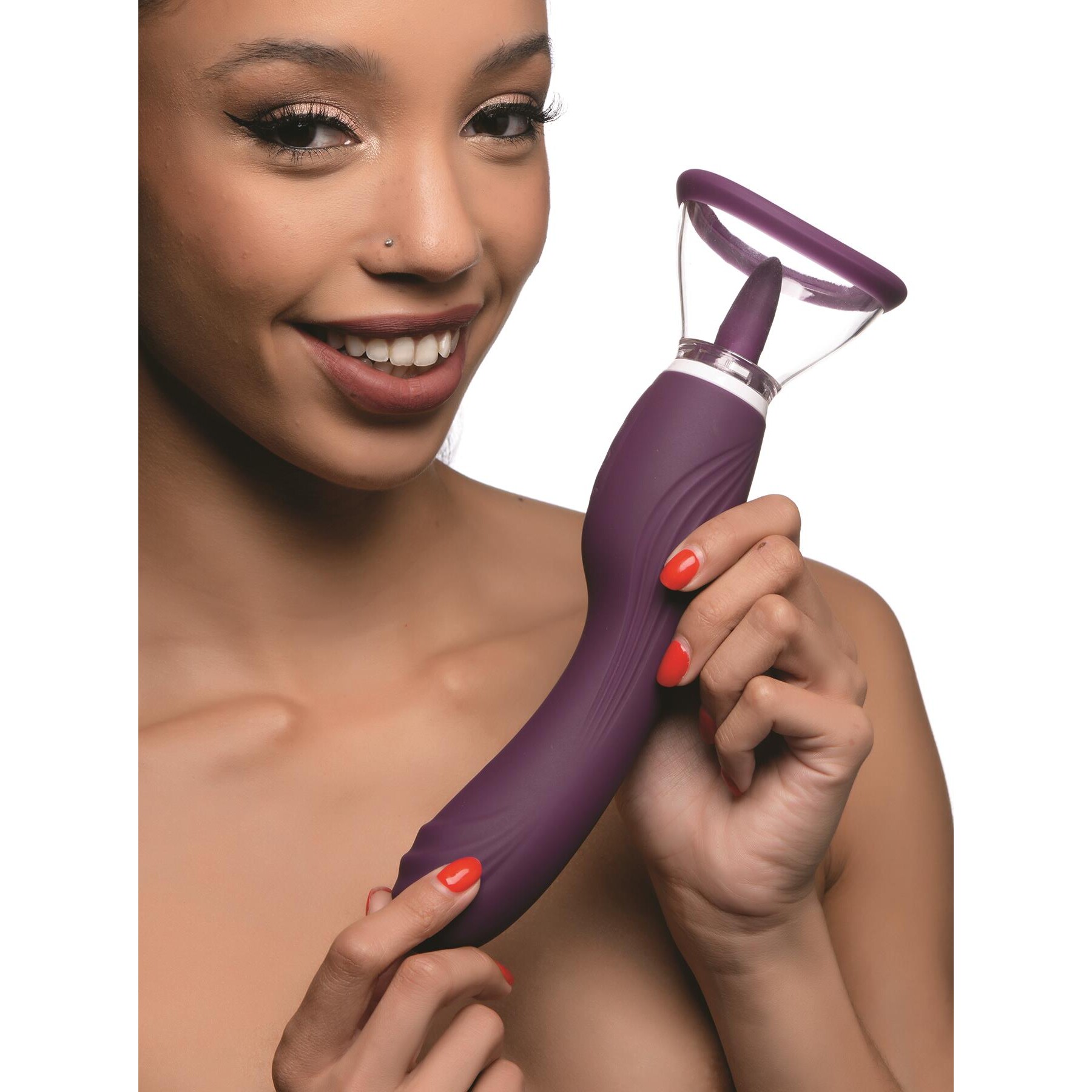 Shegasm Lickgasm Vibrating Pussy Pump - Model Shot #2