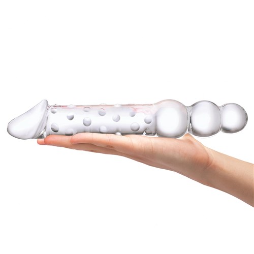 Glas 12 Inch Double Ended Glass Dildo - Hand Shot #2