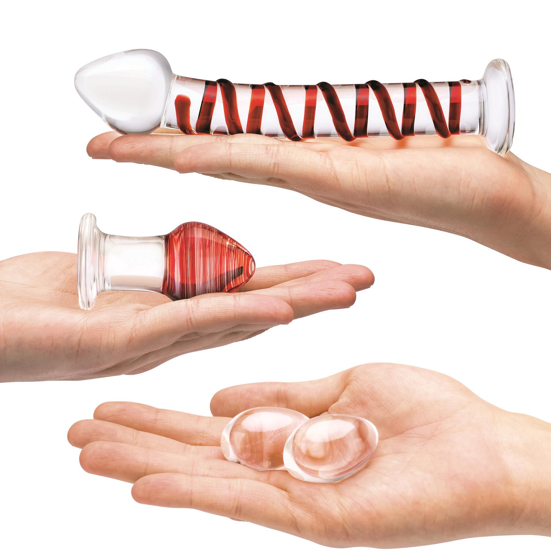 Glas Mr. Swirly 4 Piece Glass Set - Hand Shots #1