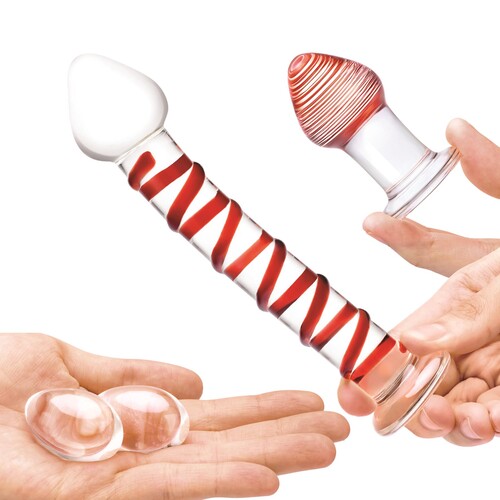 Glas Mr. Swirly 4 Piece Glass Set - Hand Shots #2