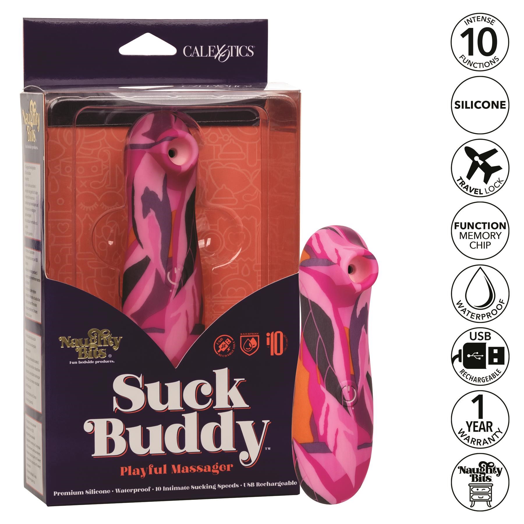 Naughty Bits Suck Buddy Playful Clitoral Stimulator - Features