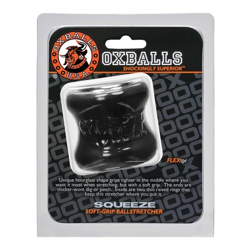 Squeeze Soft-Grip Ball Stretcher black front packaging