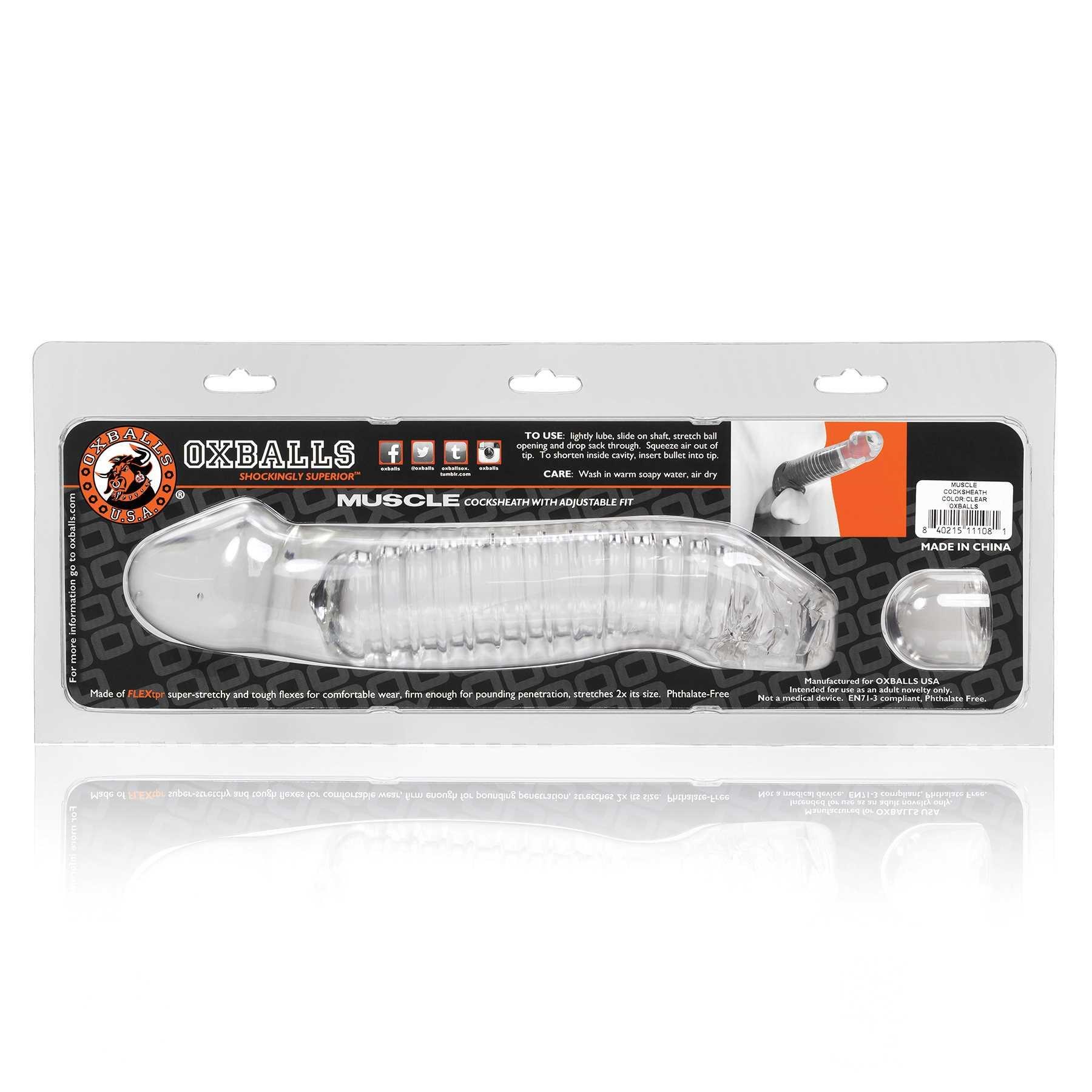 Muscle Cocksheath back packaging