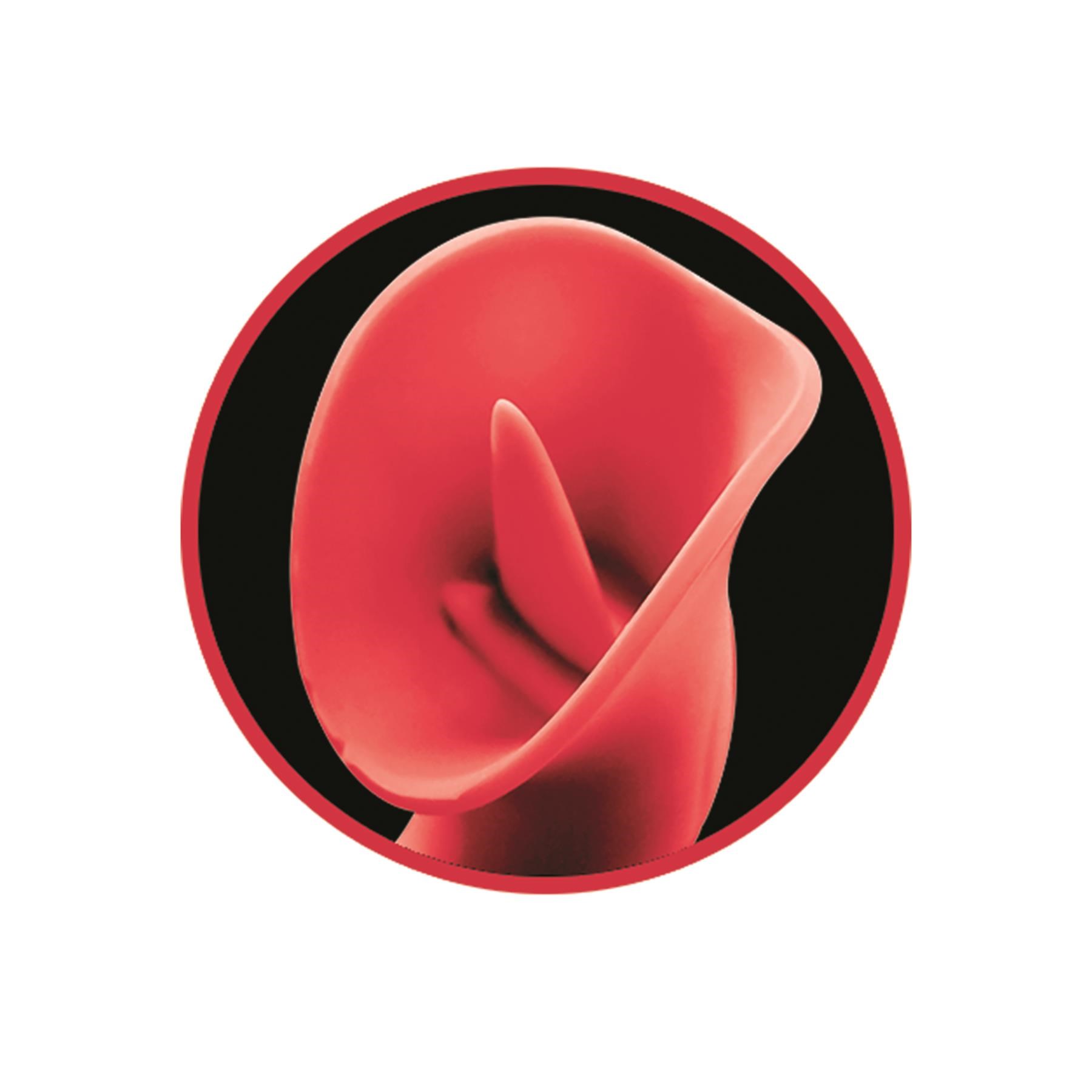 Princess Passion Heat Thrusting Dual Stimulator - Close Up on Clitoral Stimulator