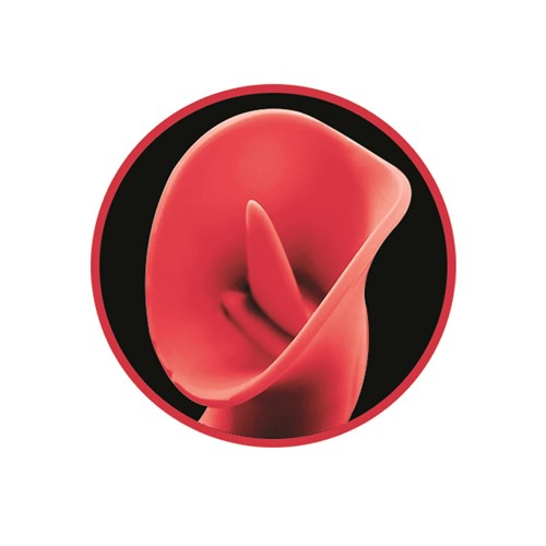 Princess Passion Heat Thrusting Dual Stimulator - Close Up on Clitoral Stimulator