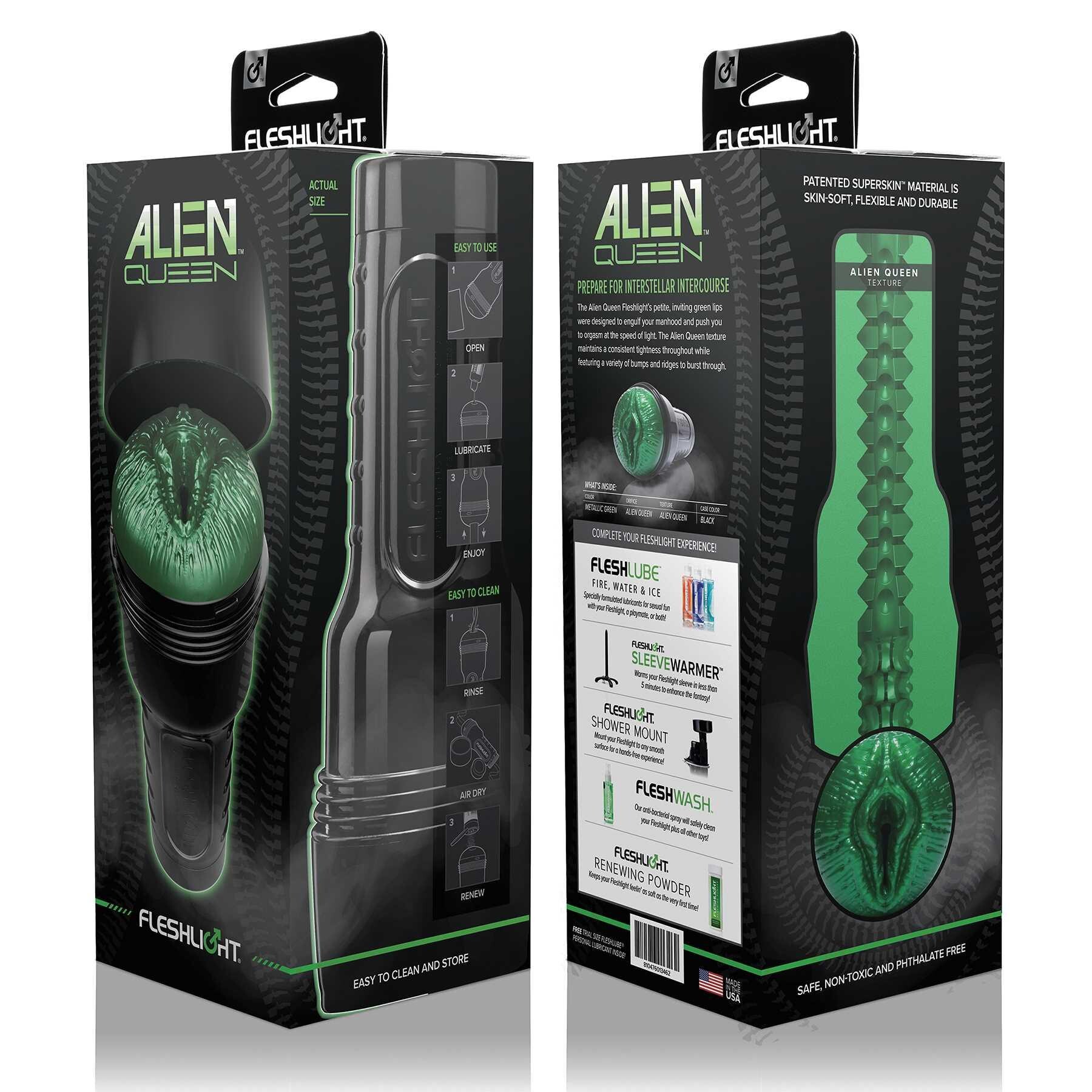 Fleshlight Alien Queen box packaging front and back