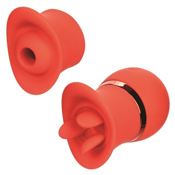 French Kiss Suck & Play Interchangeable Clitoral Set - Product Shot with Both Attachments