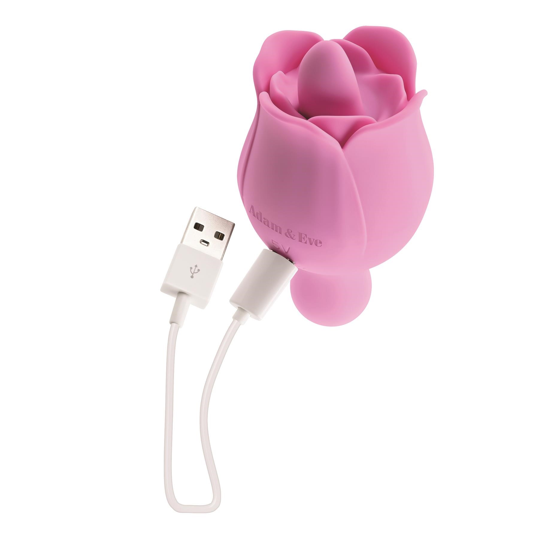 Eve's Ravishing Clit Flicking Rose - Showing Where Charging Cord is Placed