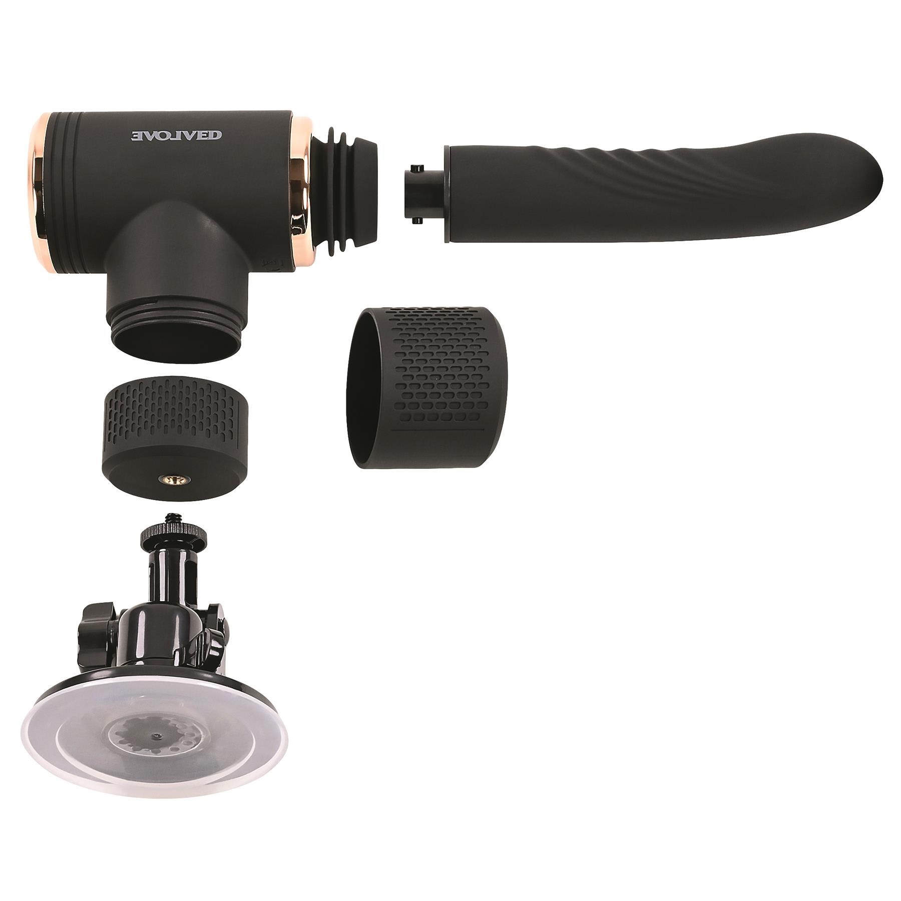 Too Hot To Handle Sex Machine - Product Shot  Showing Components #2