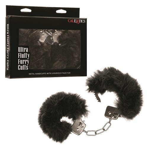 Ultra Furry Cuffs - Product and Packaging - Black