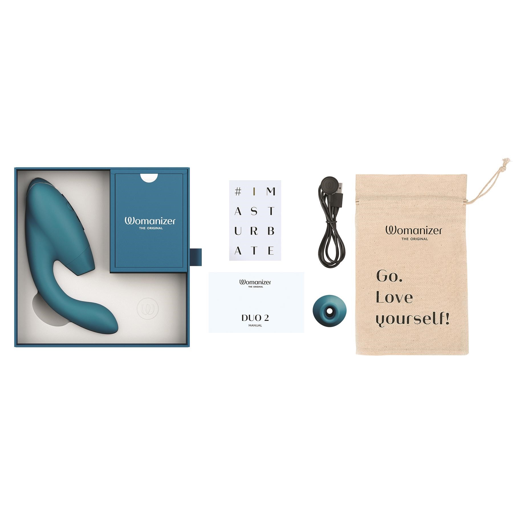 Womanizer Duo 2 Dual Stimulator - All Components