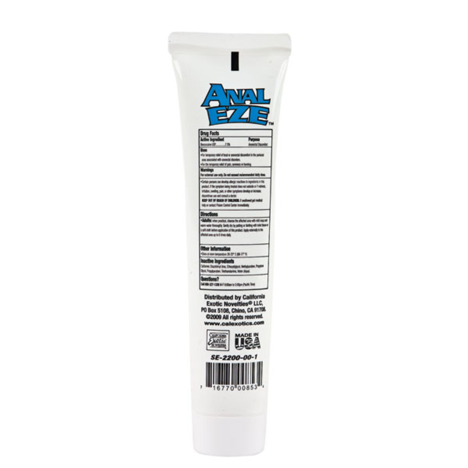 Anal eze bottle - back