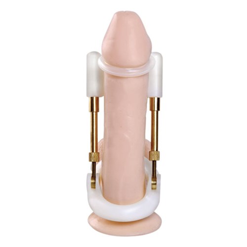 Penis Enlarger System equipment on dildo upright