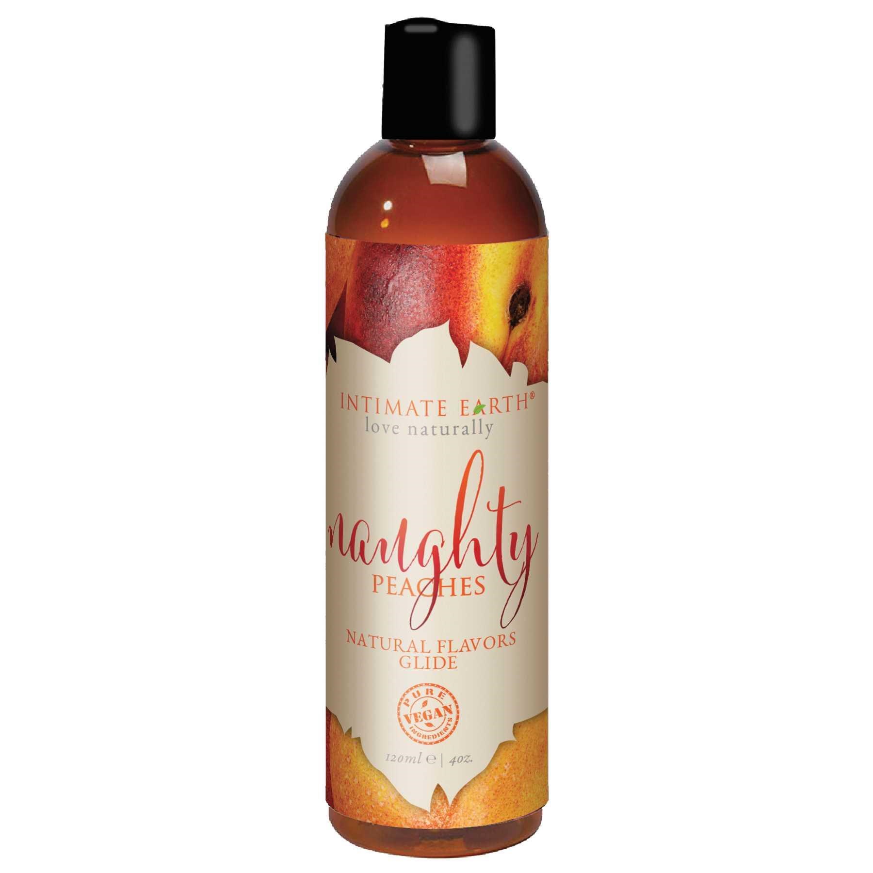 Intimate Earth Natural Flavor Glide peach front bottle