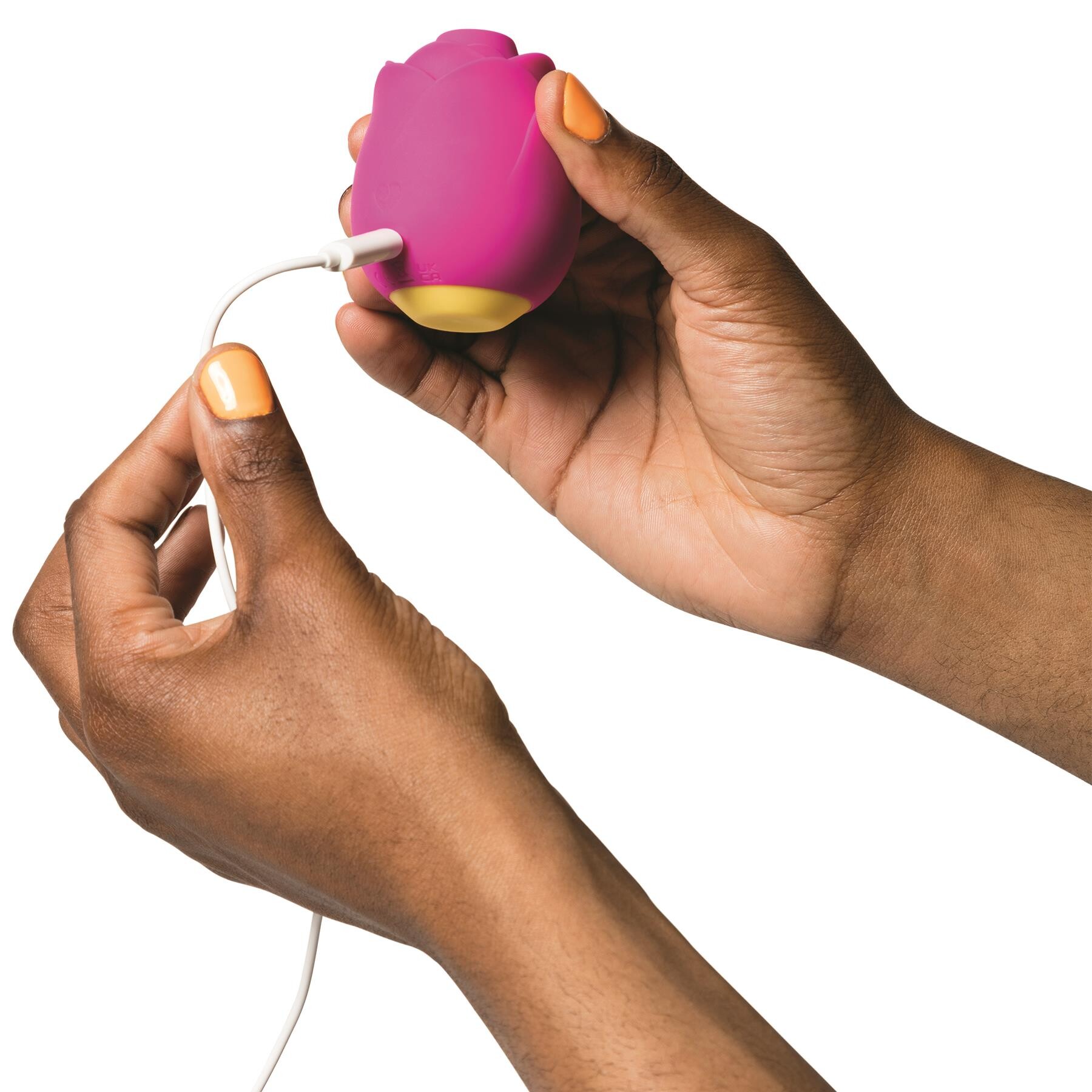 Romp Rose Clitoral Stimulator - Hand Shot to Show Size