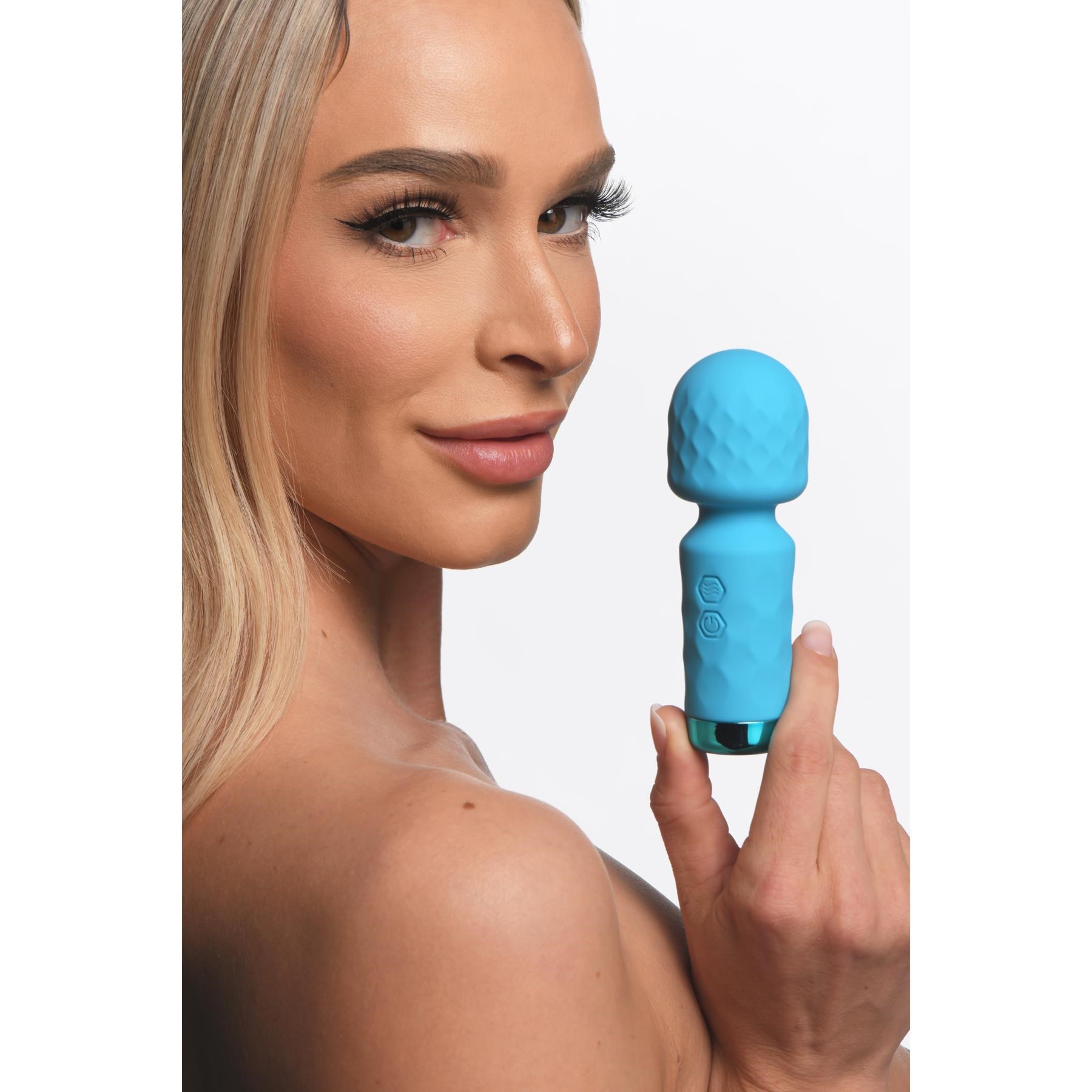 Bang! 10 Function Mini Silicone Wand - Hand Shot to Show Size