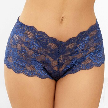 Boyshort front cropped navy o/s