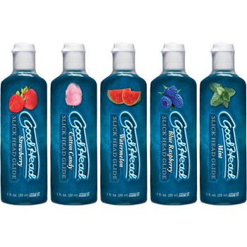 GoodHead - Slick Head Glide - 5 Pack - 1 fl. oz front of bottles