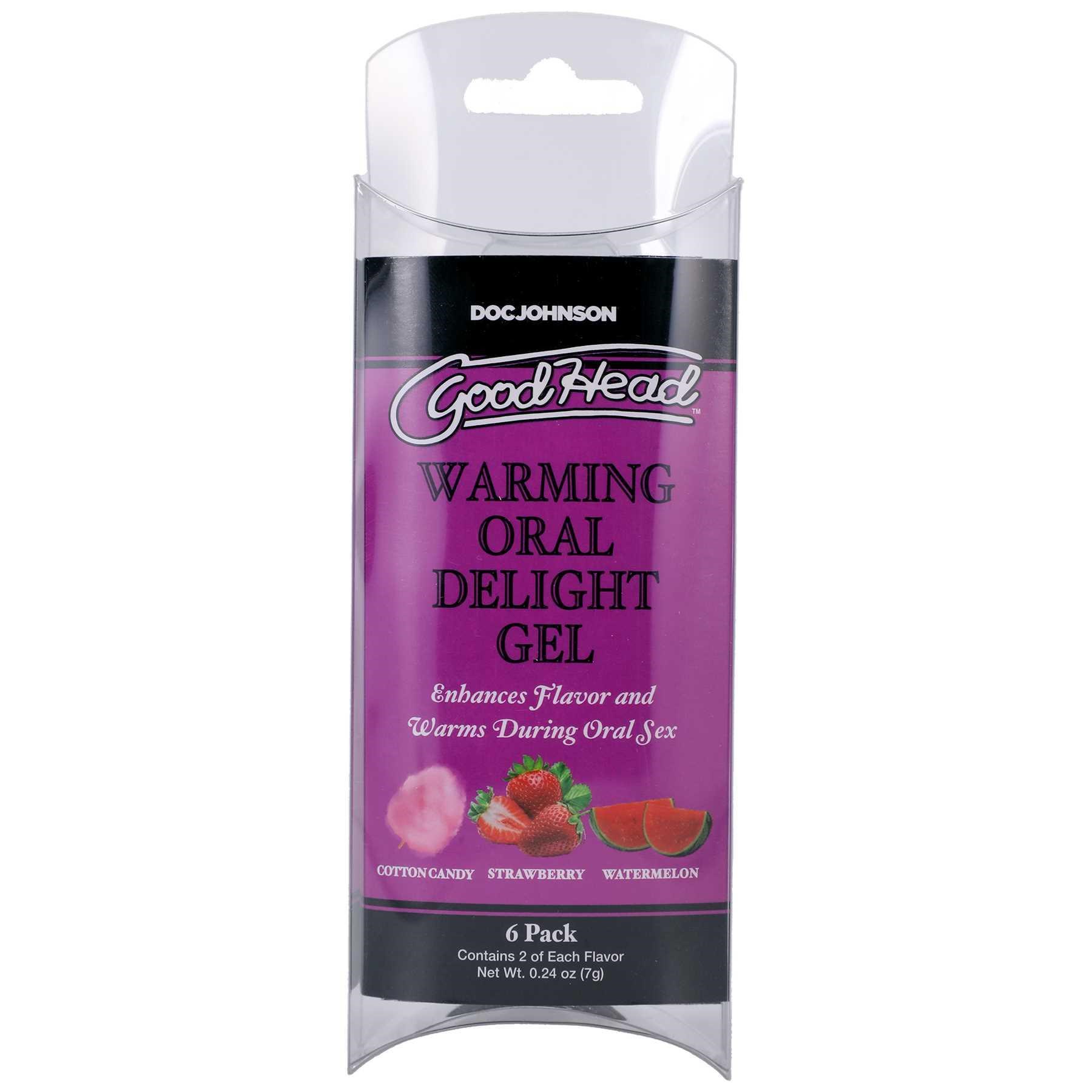 GoodHead - Warming Head Oral Delight Gel - 6 Pack - 0.24 oz. front of packaging