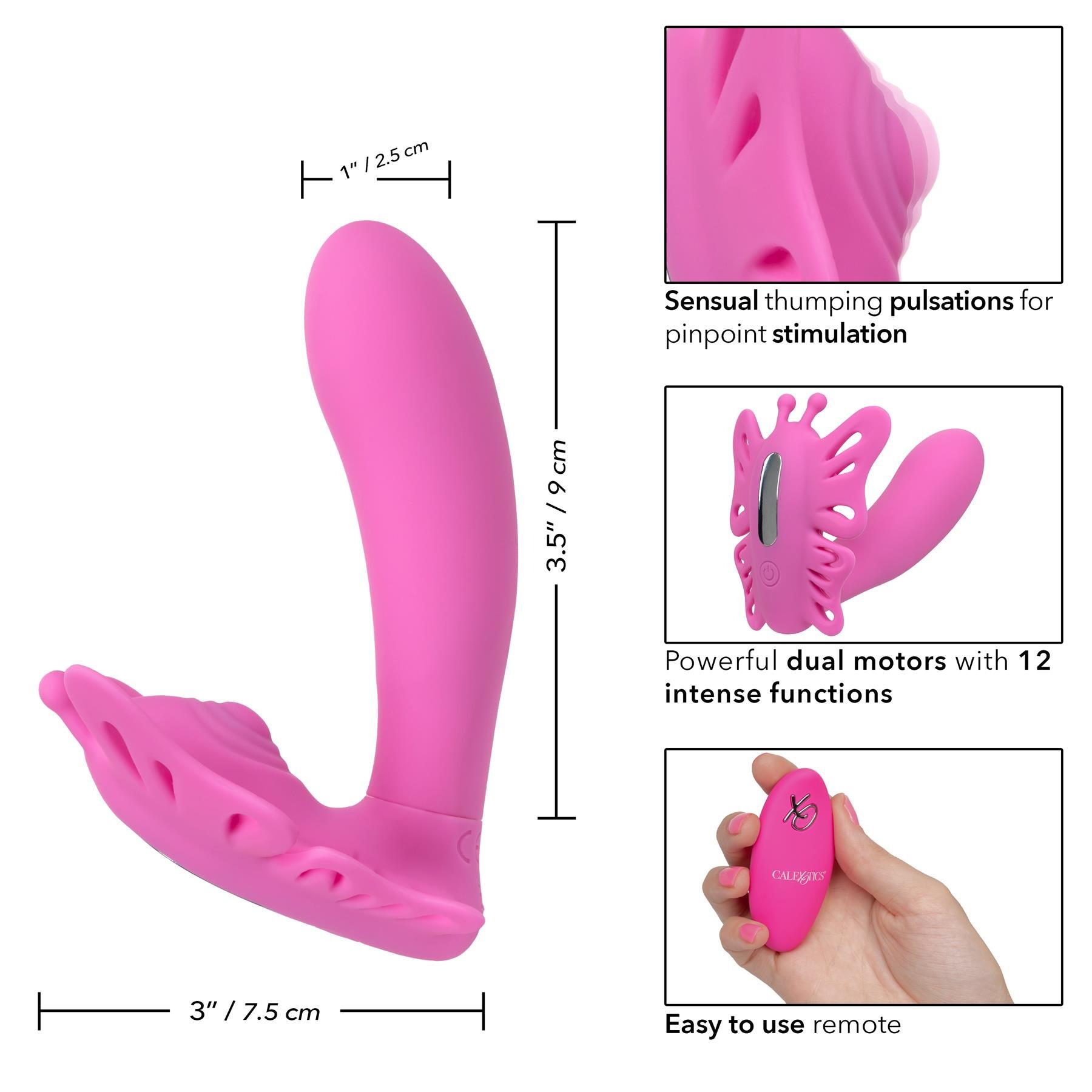 Venus Butterfly Pulsating Venus G - Instructions and Dimensions