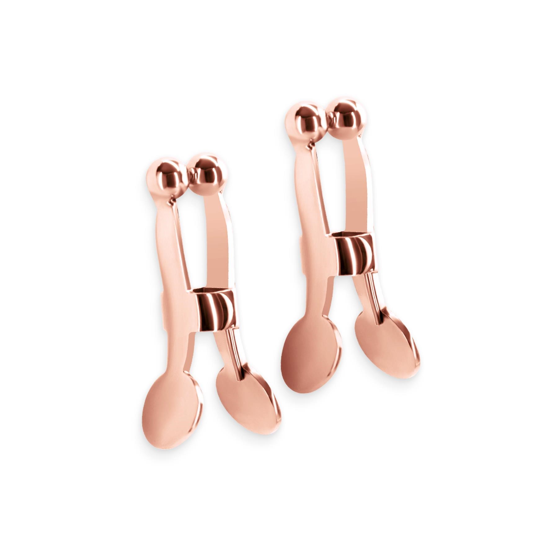 Bound Rose Gold Nubbed Nipple Clamps - Product Shot