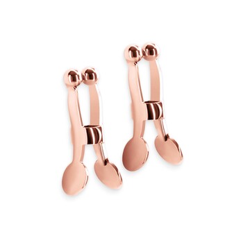 Bound Rose Gold Nubbed Nipple Clamps - Product Shot