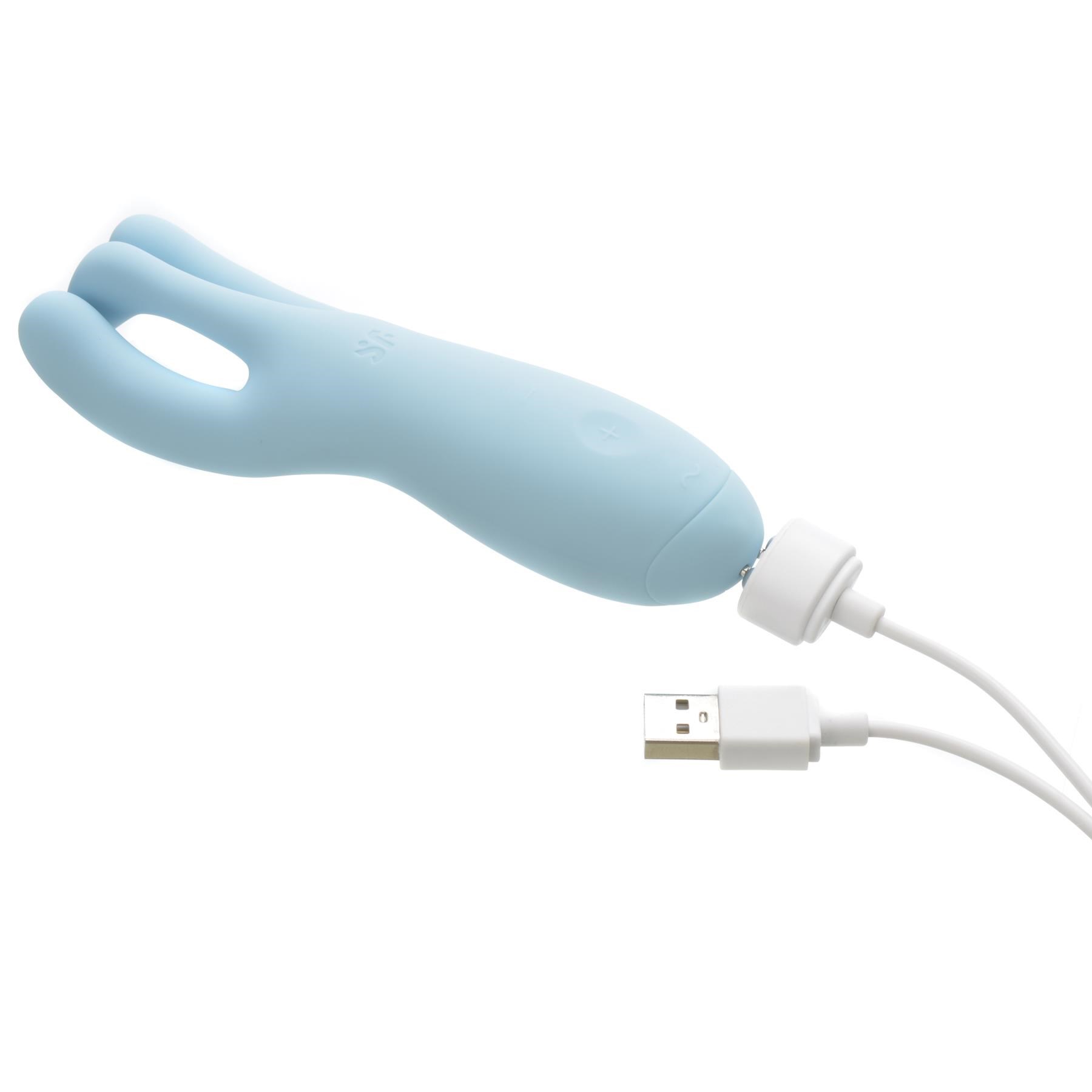 Satisfyer Threesome 4 Vibrator- Showing Where Charging Cable is Placed