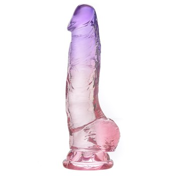 Adam & Eve Sunset Dreams Dildo Upright Product Shot Balls to Right