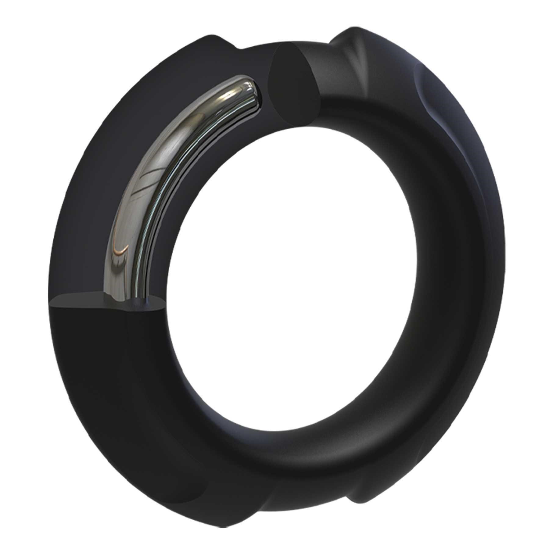OptiMALE FlexiSteel C-Ring black small showing inner steel core