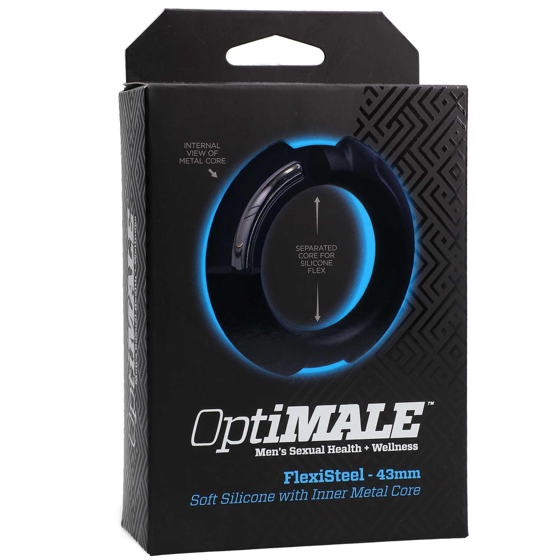 OptiMALE FlexiSteel C-Ring black large box front