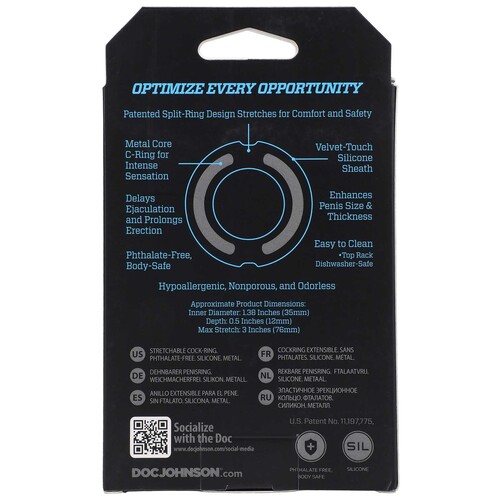 OptiMALE FlexiSteel C-Ring black small box back