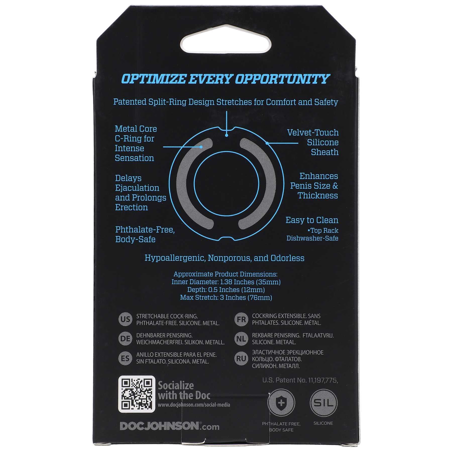 OptiMALE FlexiSteel C-Ring blue small box back