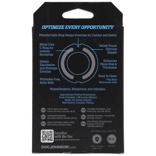 OptiMALE FlexiSteel C-Ring blue small box back