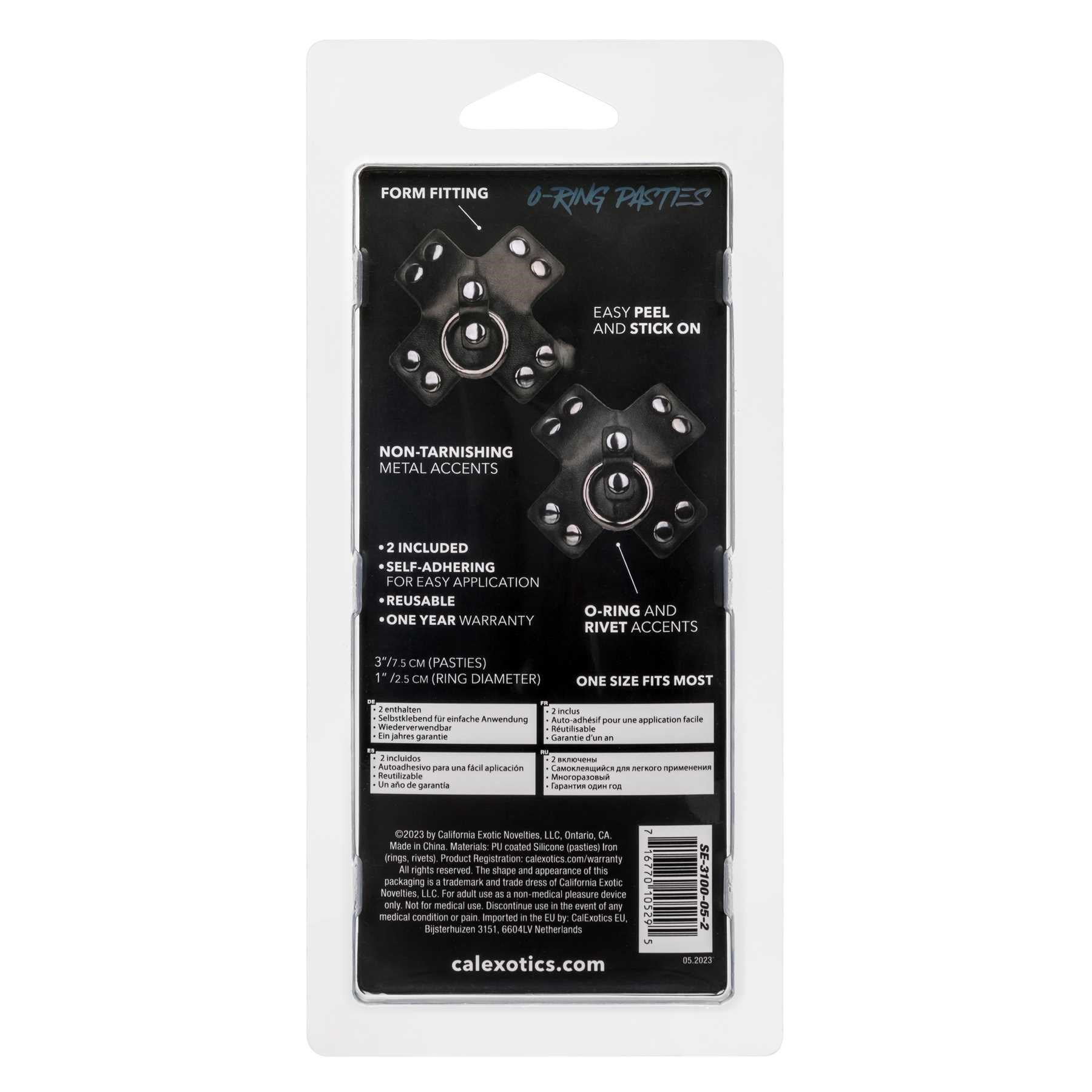 EUPHORIA COLLECTION O-RING PASTIES back