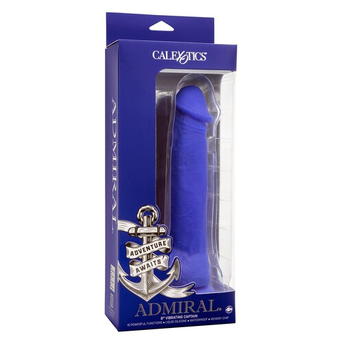 Admiral 8 Inch Vibrating Captain Dildo - Packaging - Front