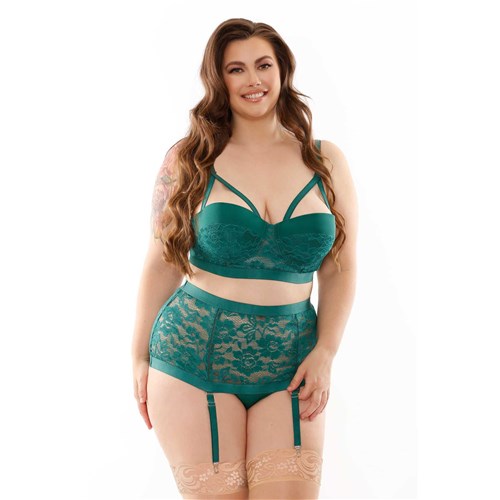 NADINE Contour Bra & Gartered High Waist Panty q/s front