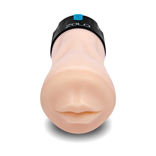 Zolo Gawk Gawk Deep Throat Sucking & Vibrating Masturbator with mouth closed white