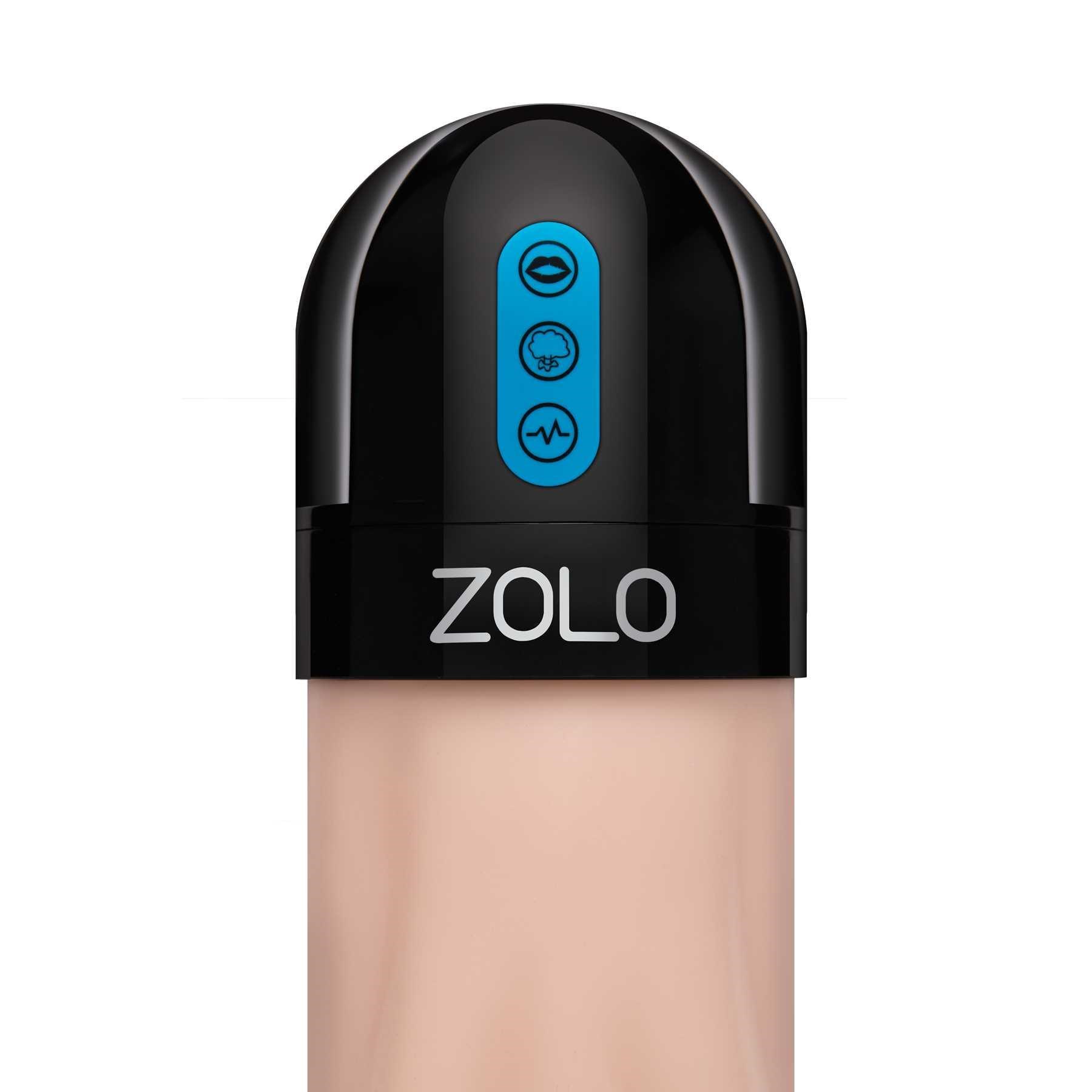 Zolo Gawk Gawk Deep Throat Sucking & Vibrating Masturbator close up of controls white