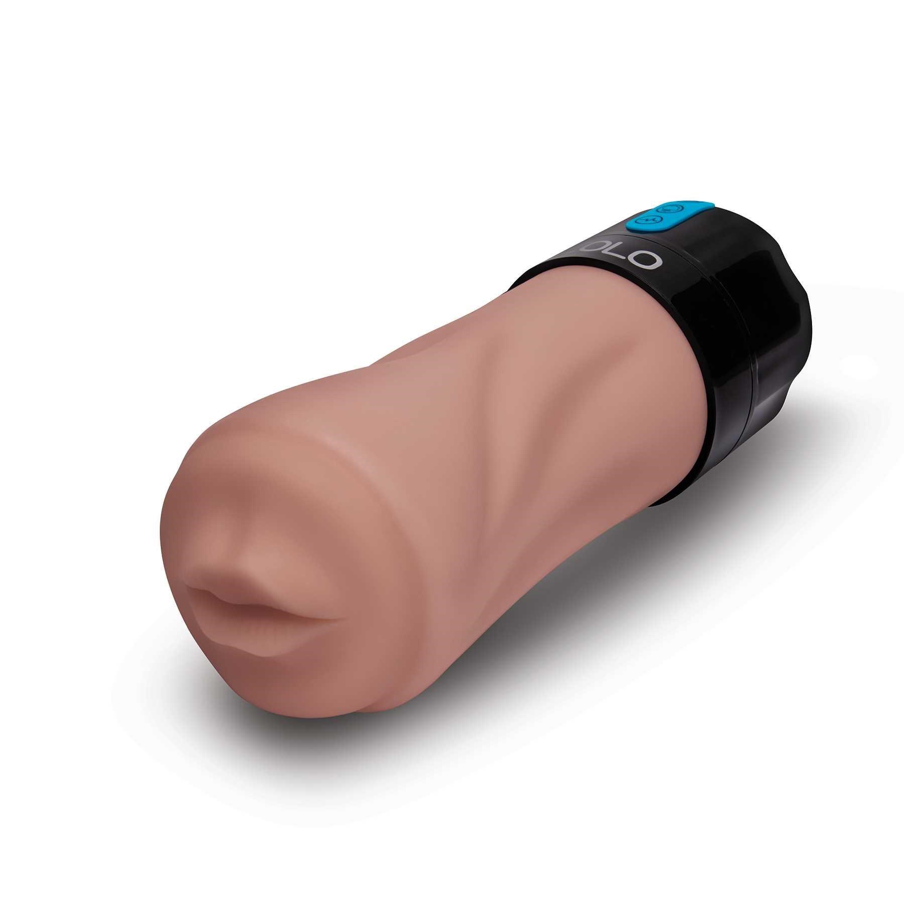 Zolo Gawk Gawk Deep Throat Sucking & Vibrating Masturbator brown