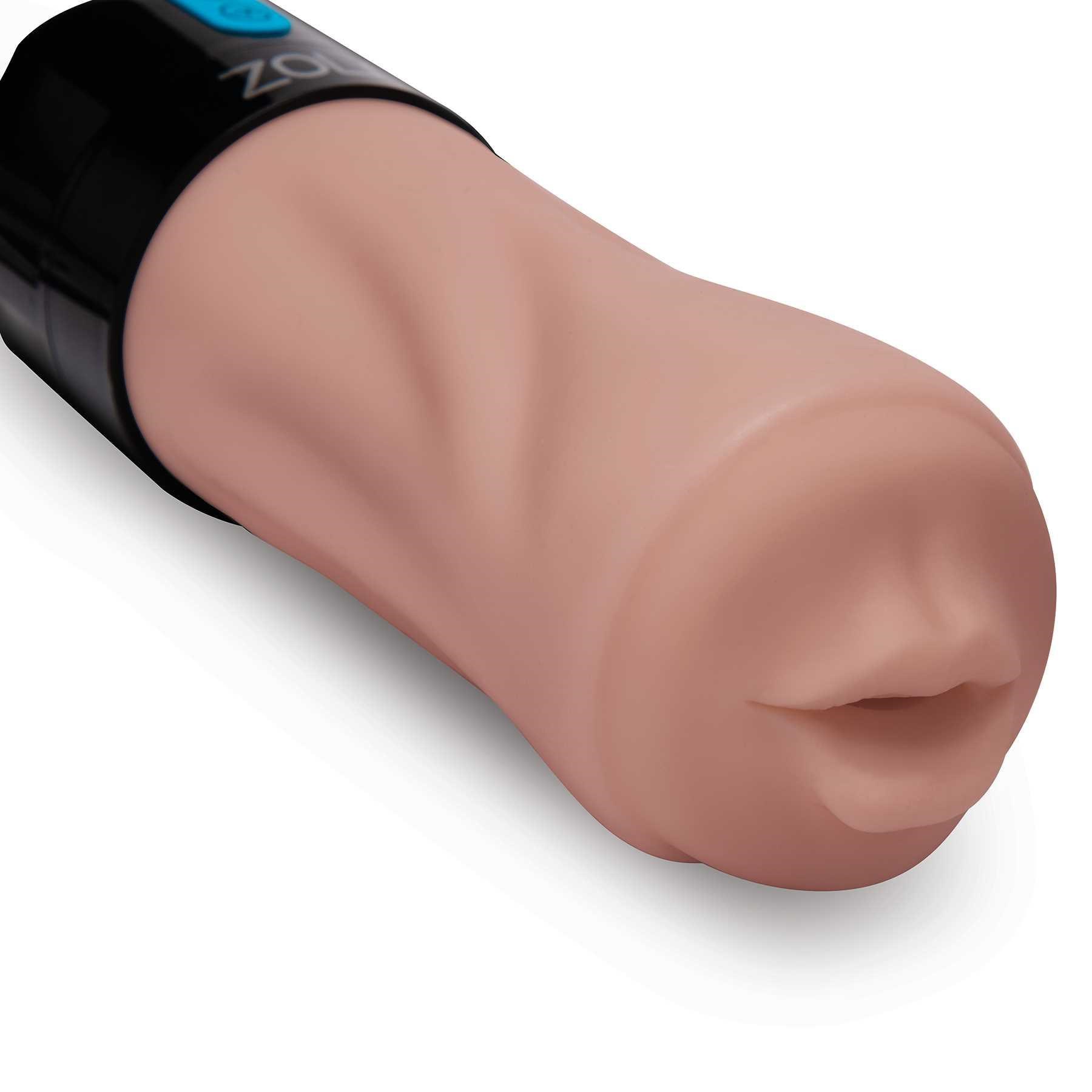 Zolo Gawk Gawk Deep Throat Sucking & Vibrating Masturbator right facing brown