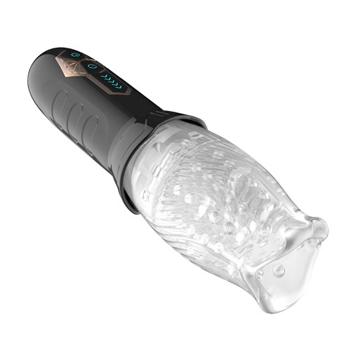 Adam's Gawk Gawk Rotating & Vibrating Masturbator right facing laying on table
