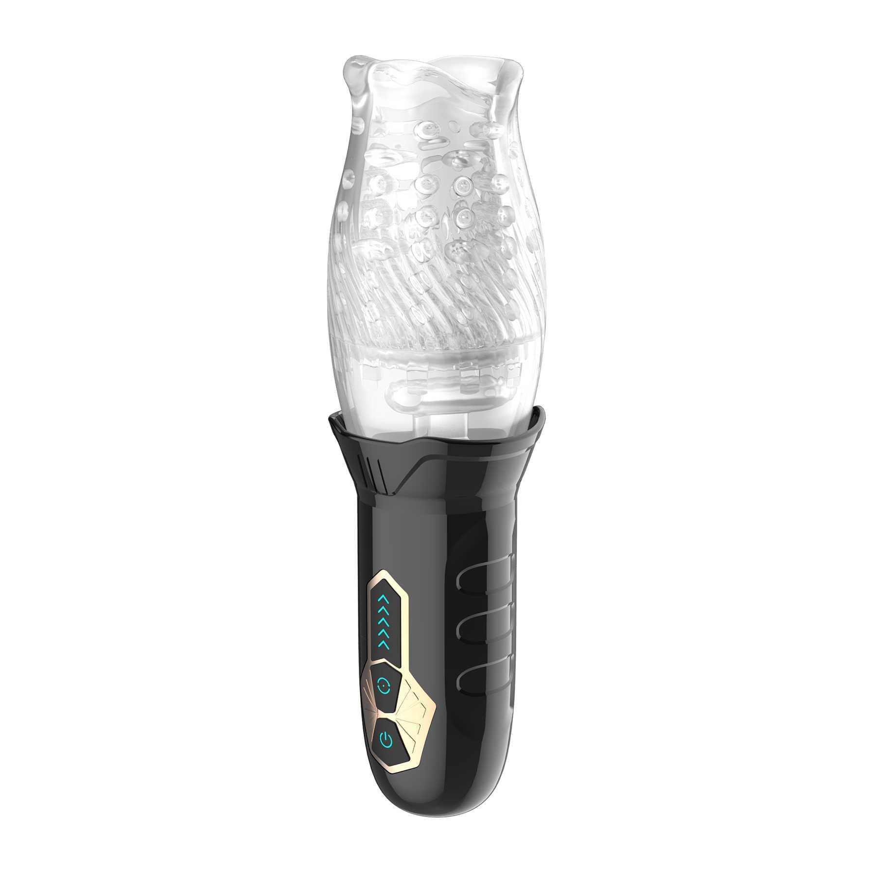 Adam's Gawk Gawk Rotating & Vibrating Masturbator upright side view
