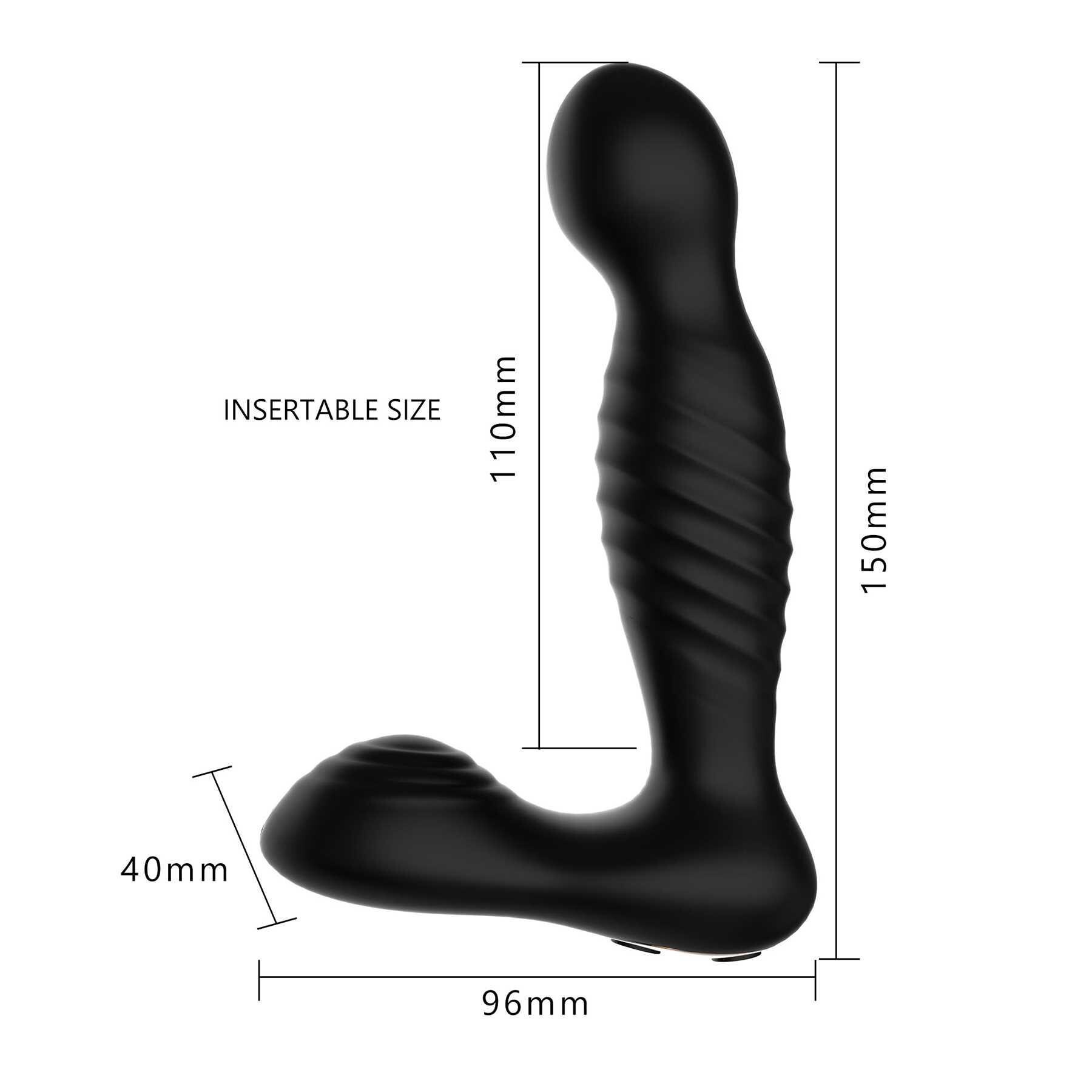 DEREK WARMING & ROTATING PROSTATE VIBE dimensions