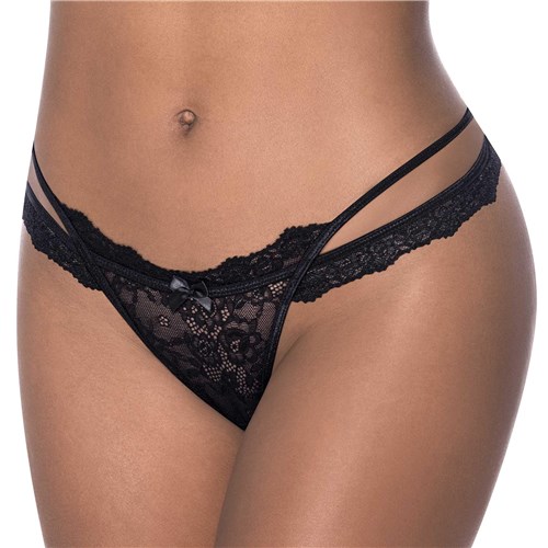 I279                     
 CROSS STRAP SPLIT CROTCH TANGA
BLK FRONT