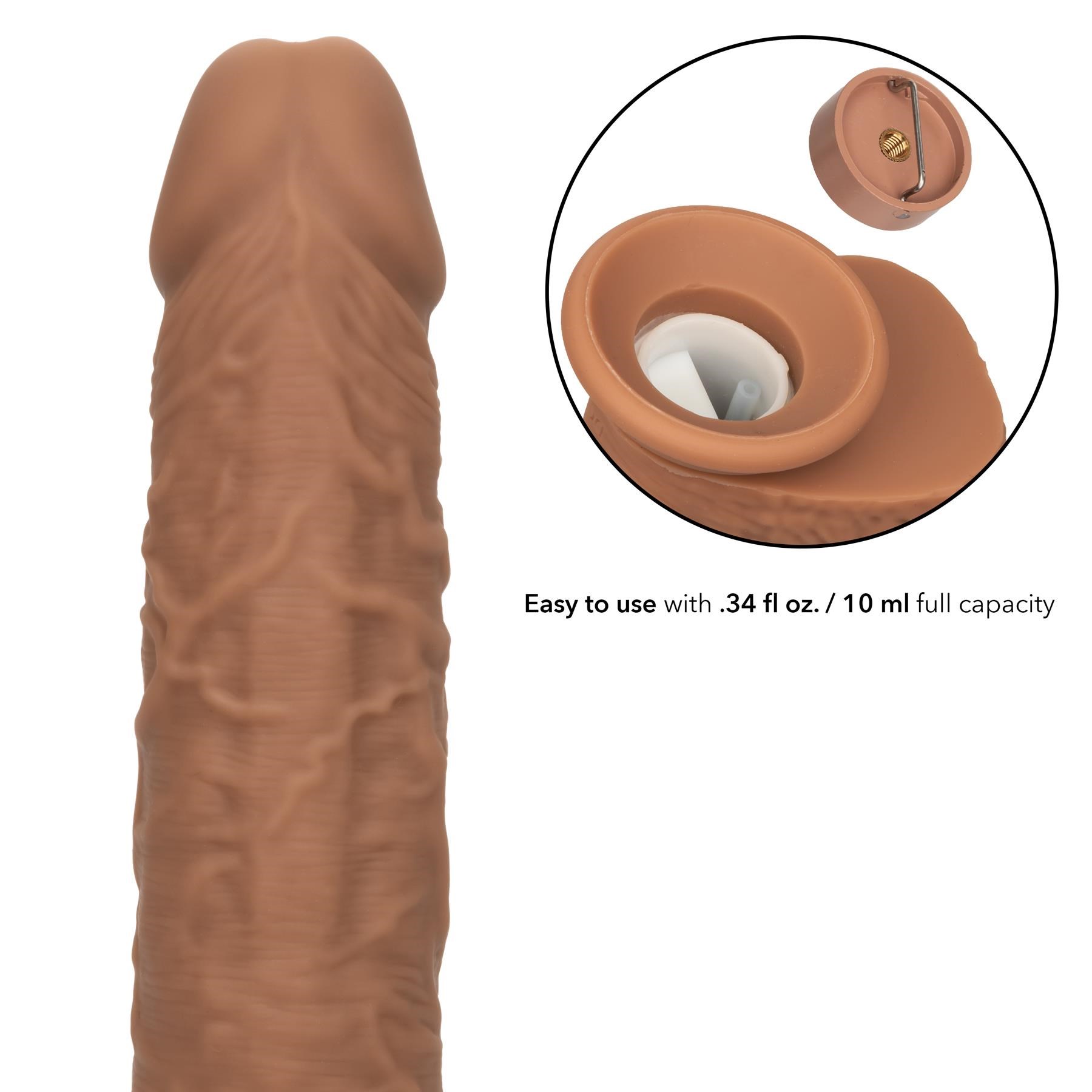 F*ck Stick Squirting and Vibrating Dildo - Showing Where the Liquid Goes