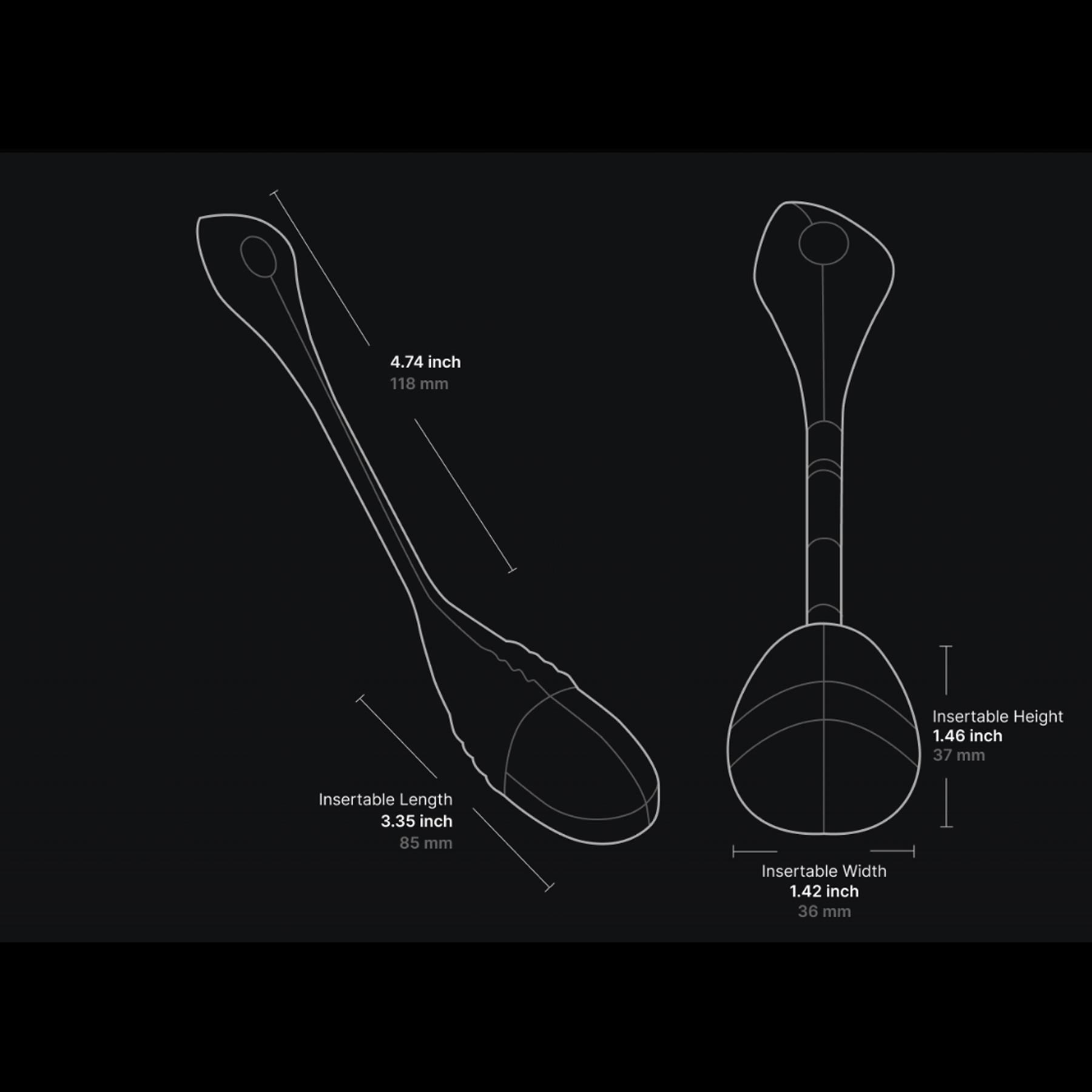 Lovense Vulse Bluetooth Thrusting Egg - Dimensions