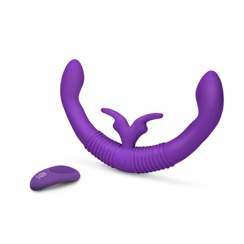 Together Toy Vibrating Double Dildo With Remote Control - Product and Remote