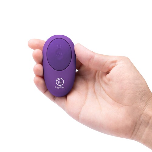 Together Toy Vibrating Double Dildo With Remote Control - Hand Shot with Remote